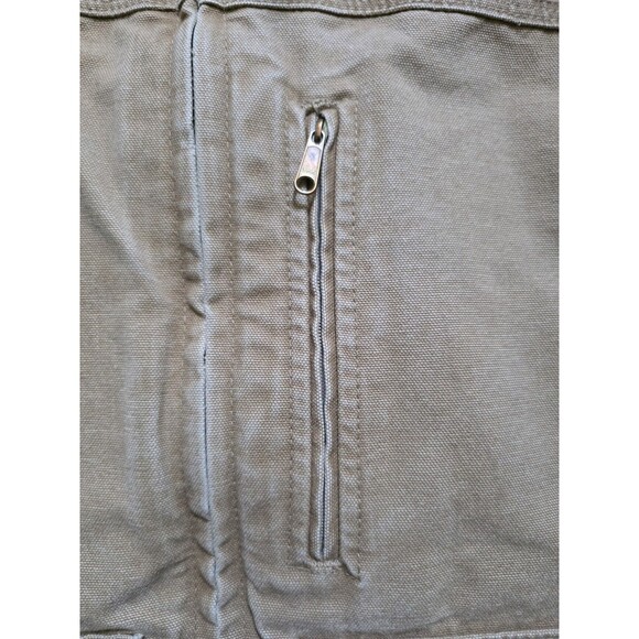 Vintage Carhartt Canvas Ridge Work Jacket Lined Large TALL C61 CML 14806 Tan - Picture 6 of 12